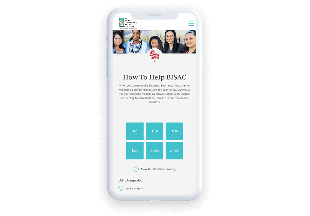 Ensure your Giving Tuesday campaign website is mobile accessible, just like BISAC.