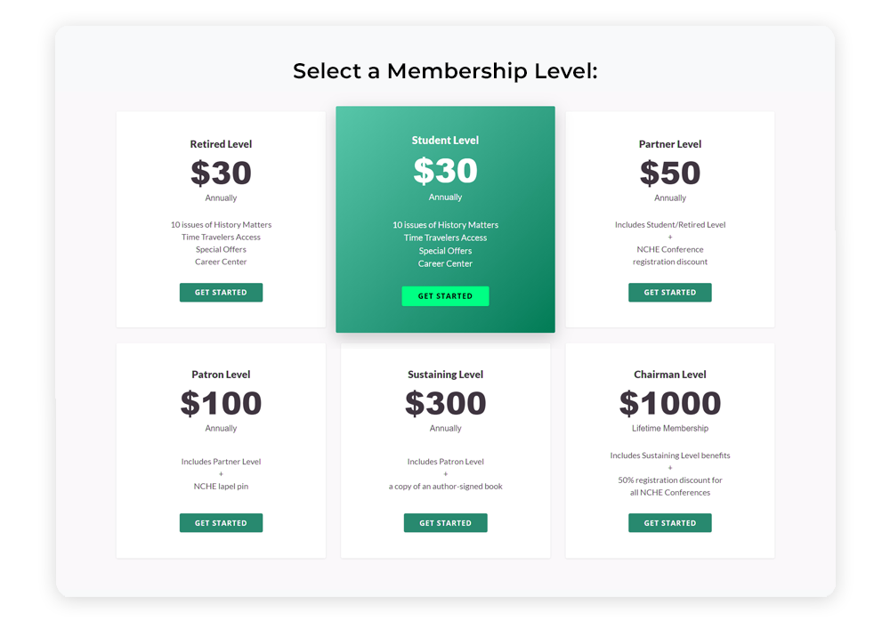 Union web design membership registration